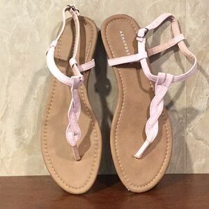 Aeropostale Pink Strappy Sandals, Size 10